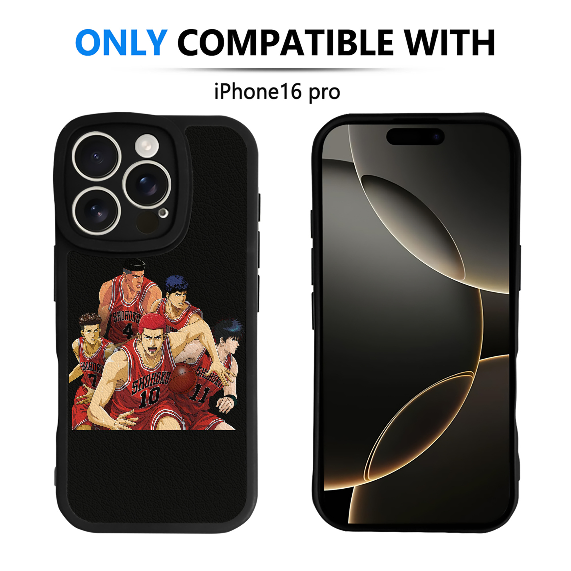 （画像用） SLAM DUNK／スラムダンク 【iPhone 16シリーズ対応】シリコンスマホケース（レザー調） 材質：シリコン